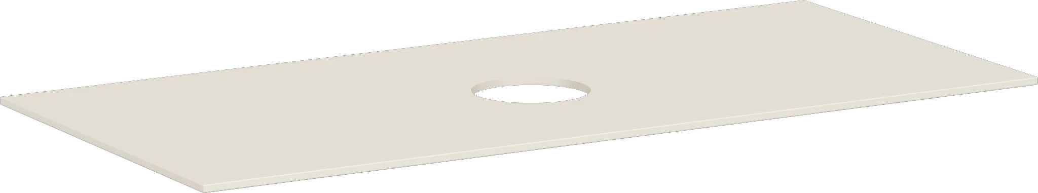 Xevolos E Konsole 1180/550 mit Auschnitt mittig für Aufsatzwaschtisch ohne Hahnloch, Mattweiß