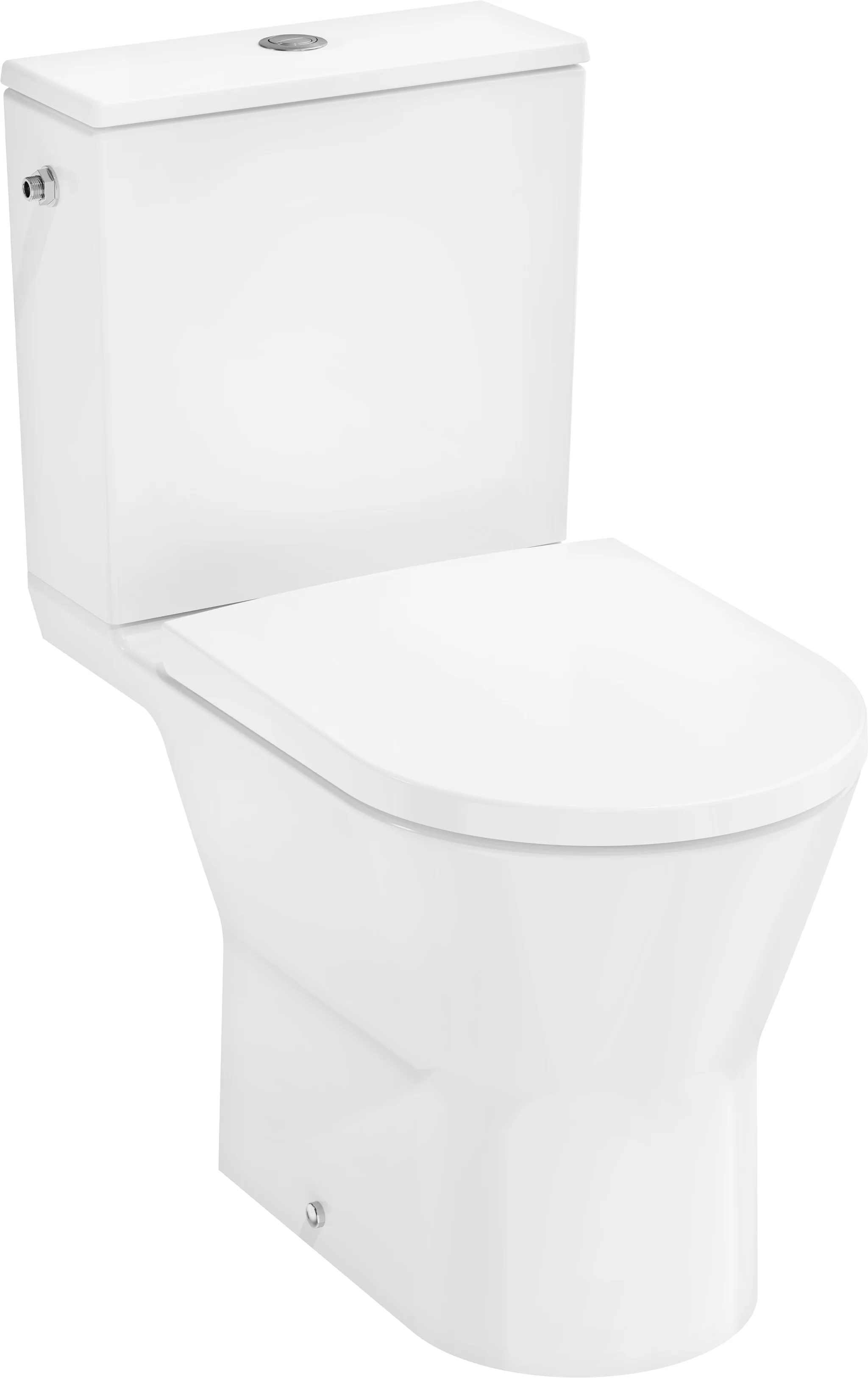 Hansgrohe EluPura Original S Stand-WC Set, glänzend, horizontaler Abgang, 160 mm Achsabstand, bodenstehend, links Wasseranschluss