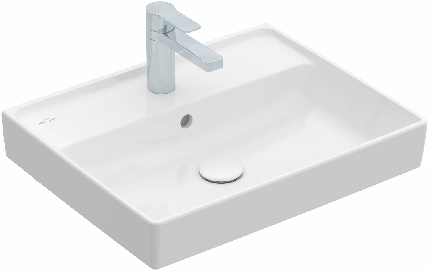Villeroy & Boch Collaro Waschbecken 550x440mm Rechteck Weiß Alpin CeramicPlus
