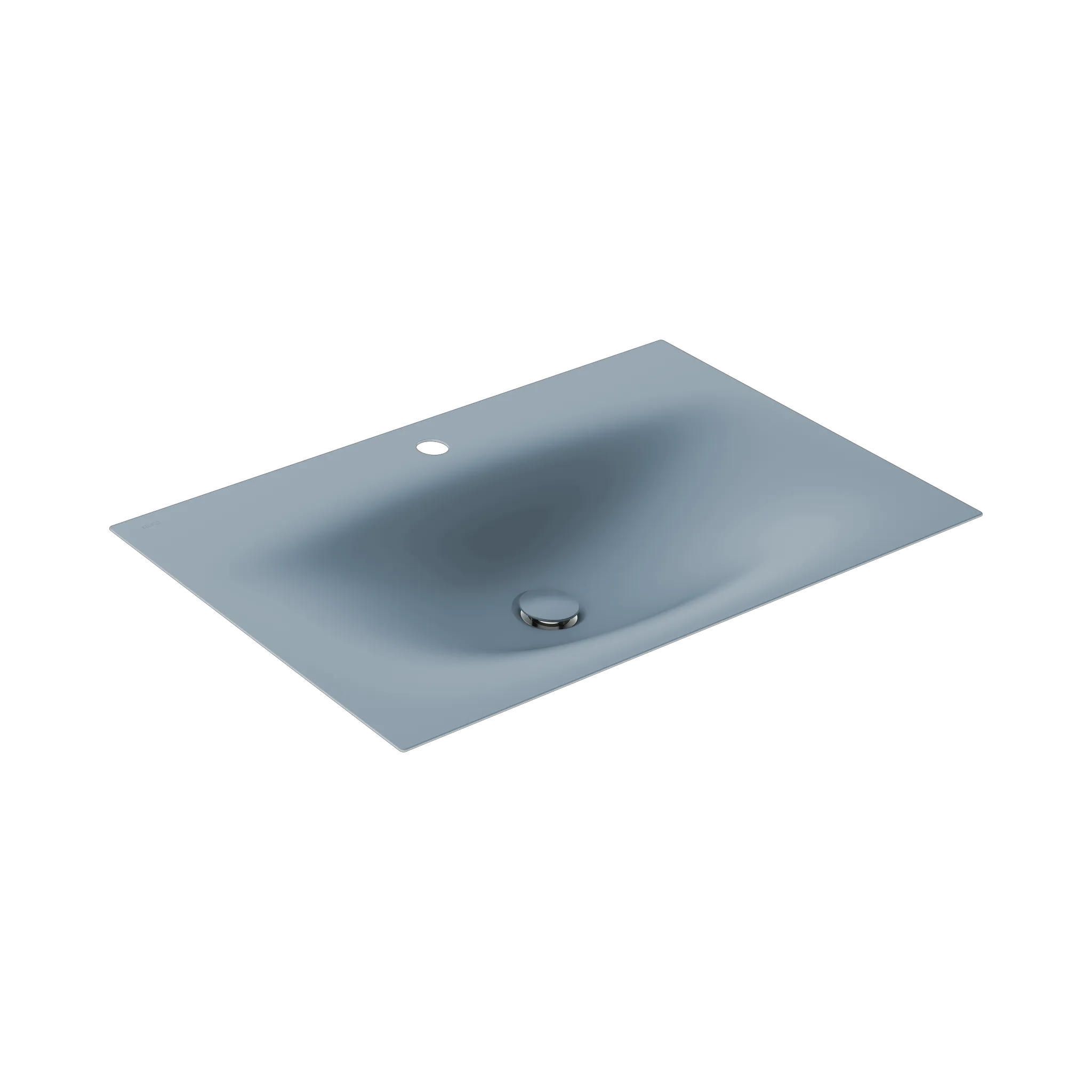 KEUCO Emaille-Einbauwaschtisch „Edition 11 Art“ in Blue Satin, 806 × 493 × 4 mm