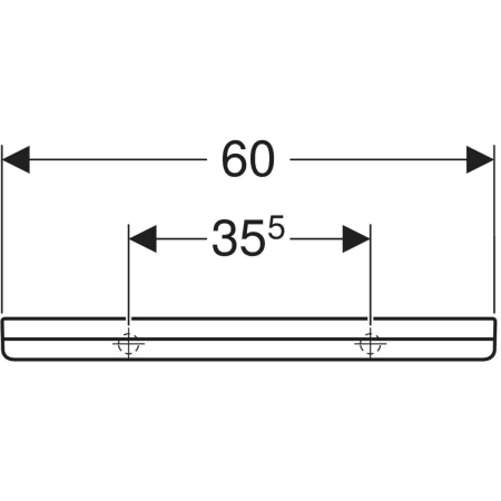 Renova Plan Wandablage: B=60cm, H=6cm, T=12cm, weiß