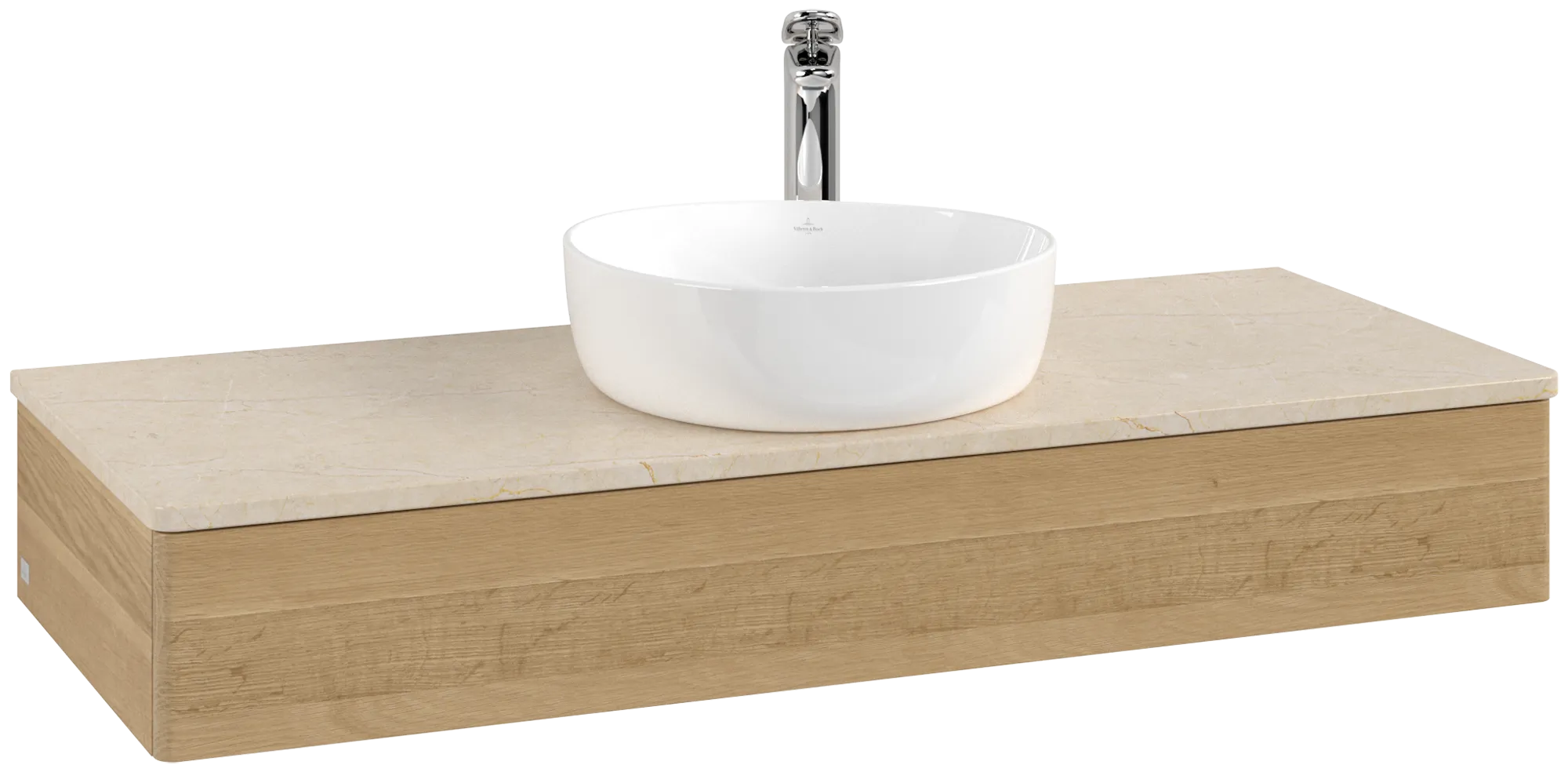 Villeroy & Boch Antao Waschbeckenunterschrank L10_5, 1200x190x500mm, Honey Oak/Botticino