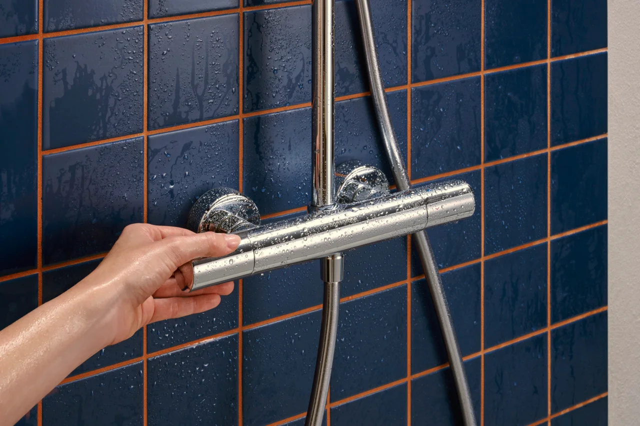 Hansgrohe Activera S Showerpipe 240 1jet EcoSmart mit Ecostat Fine Varia, Chrom