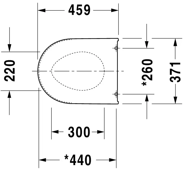 Duravit WC-Sitz „DarlingNew“ 37,1 × 45,9 × 4,2 cm