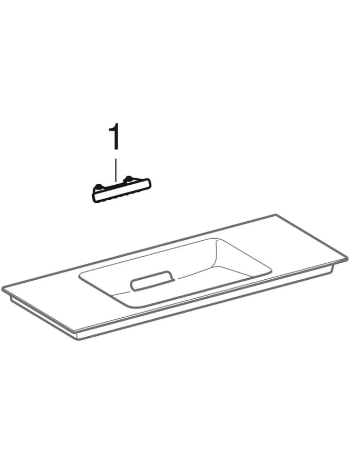 Schrankwaschtisch „One“ mit horizontalem Ablauf 75 × 40 cm mit KeraTect® Schrankwaschtisch „One“ mit horizontalem Ablauf 75 × 40 cm mit KeraTect®