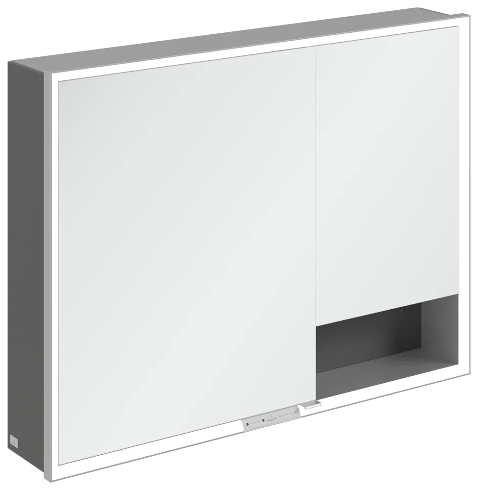 Villeroy & Boch Aufputz-Spiegelschrank „My View+“ 1000 × 750 × 168 mm in Graphite