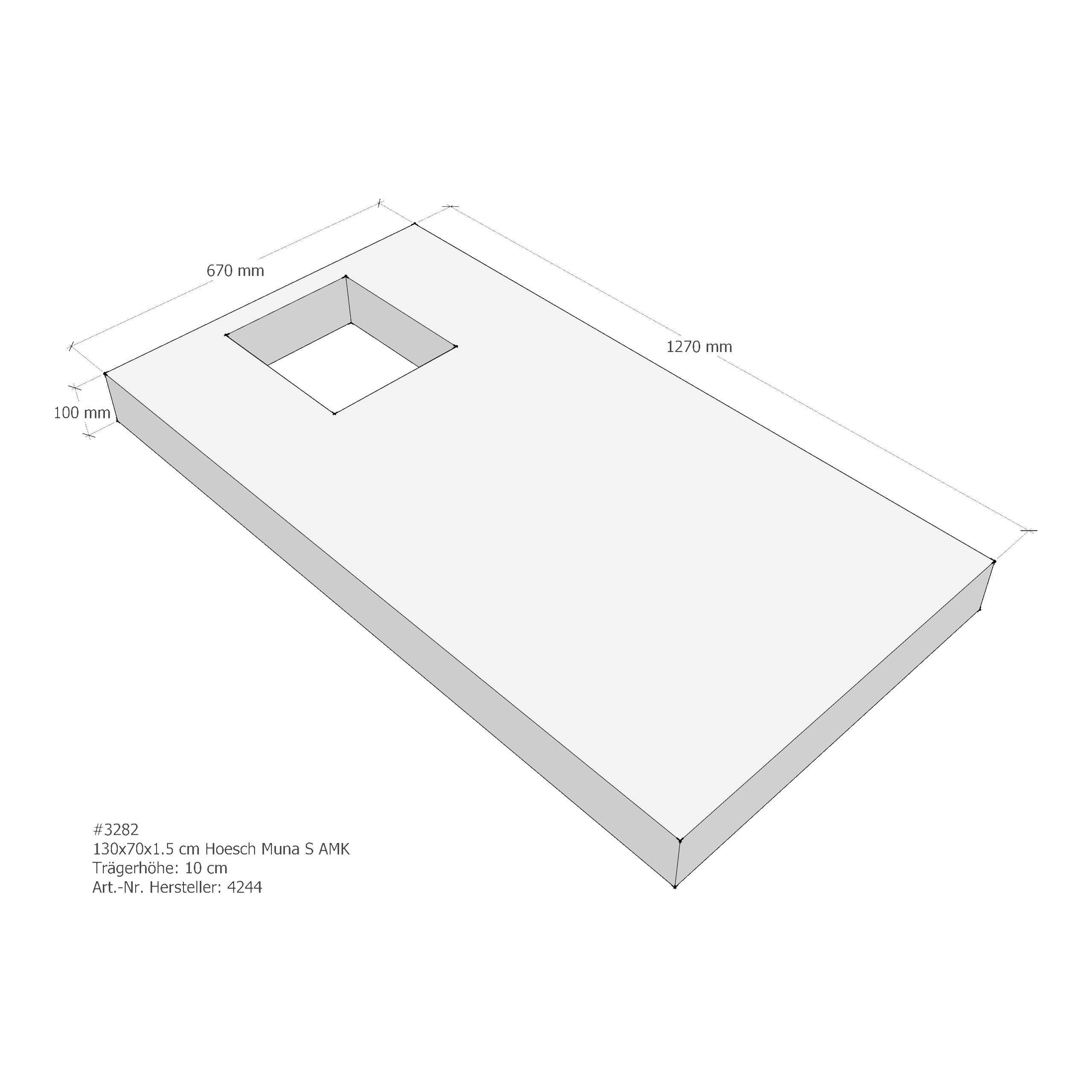 Duschwannenträger für Hoesch Muna S 130 × 70 × 1,5 cm Breite: 70 cm / Länge: 130 cm Duschwannenträger für Hoesch Muna S 130 × 70 × 1,5 cm Breite: 70 cm / Länge: 130 cm