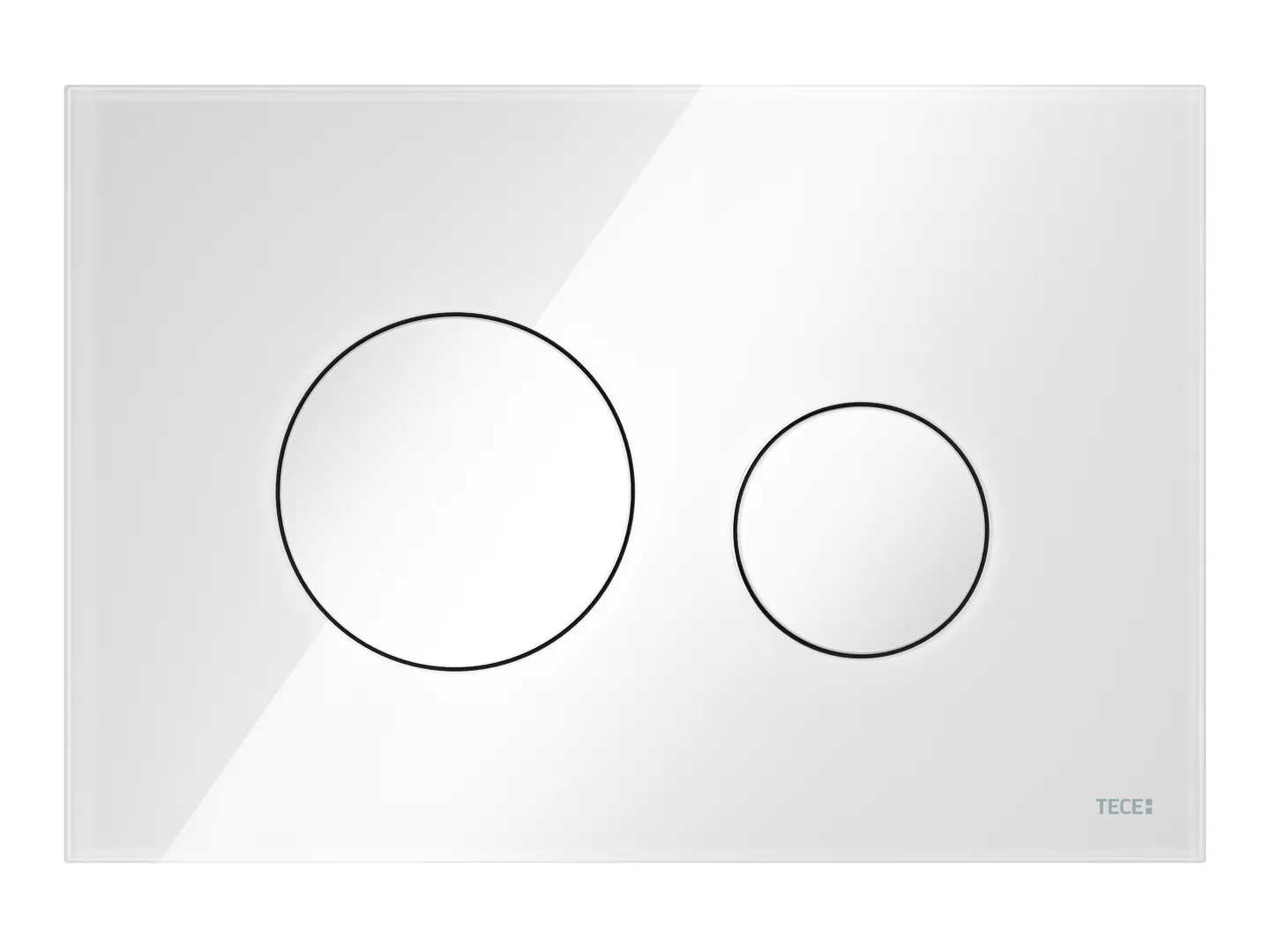 loop WC-Betätigungsplatte Zweimengen Glas weiß glzd. Tasten weiß glzd. loop WC-Betätigungsplatte Zweimengen Glas weiß glzd. Tasten weiß glzd.