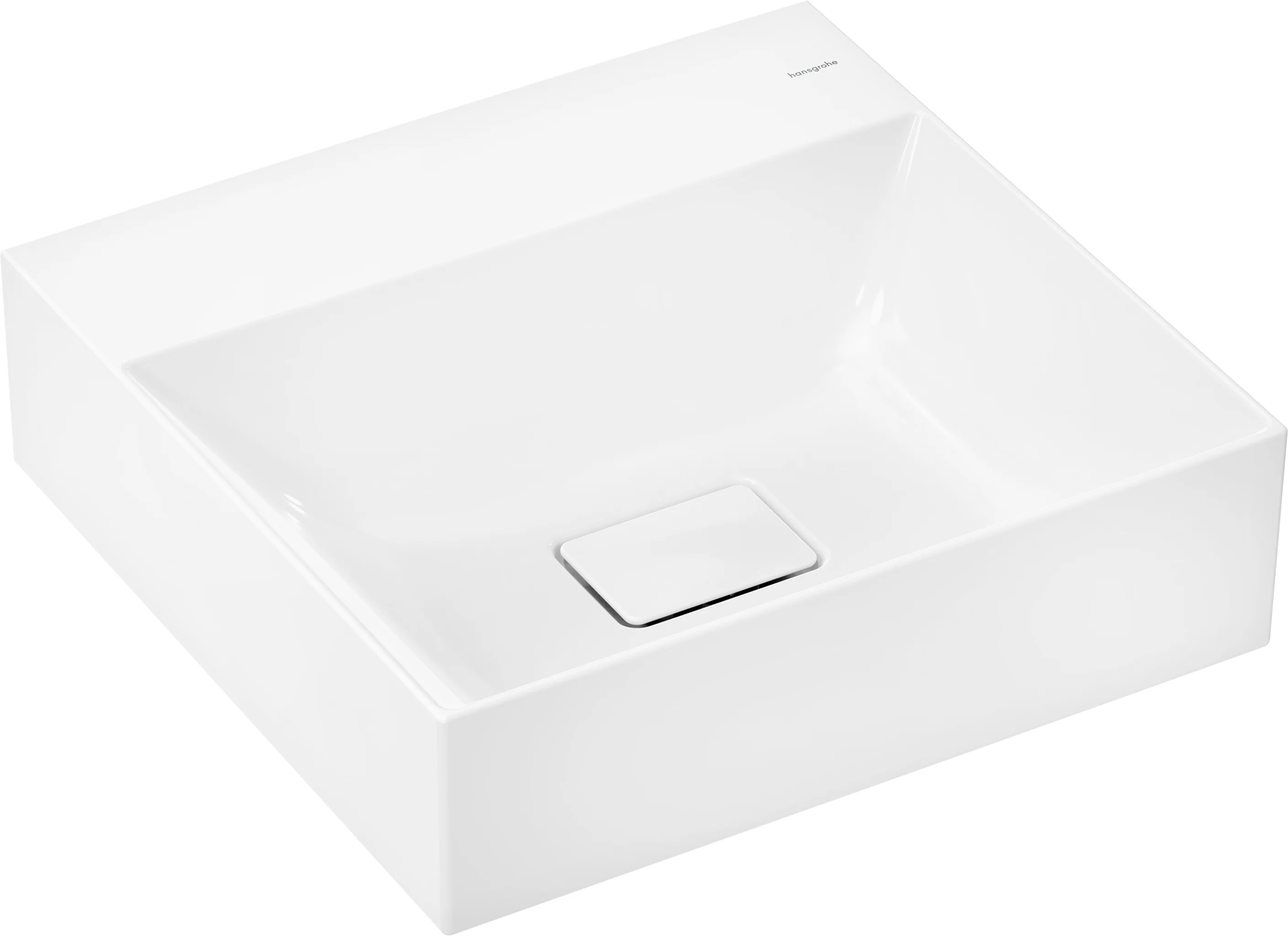 Hansgrohe Aufsatzwaschtisch Xevolos E, weiß, 500x480 mm, geschliffen, SmartClean, glänzend