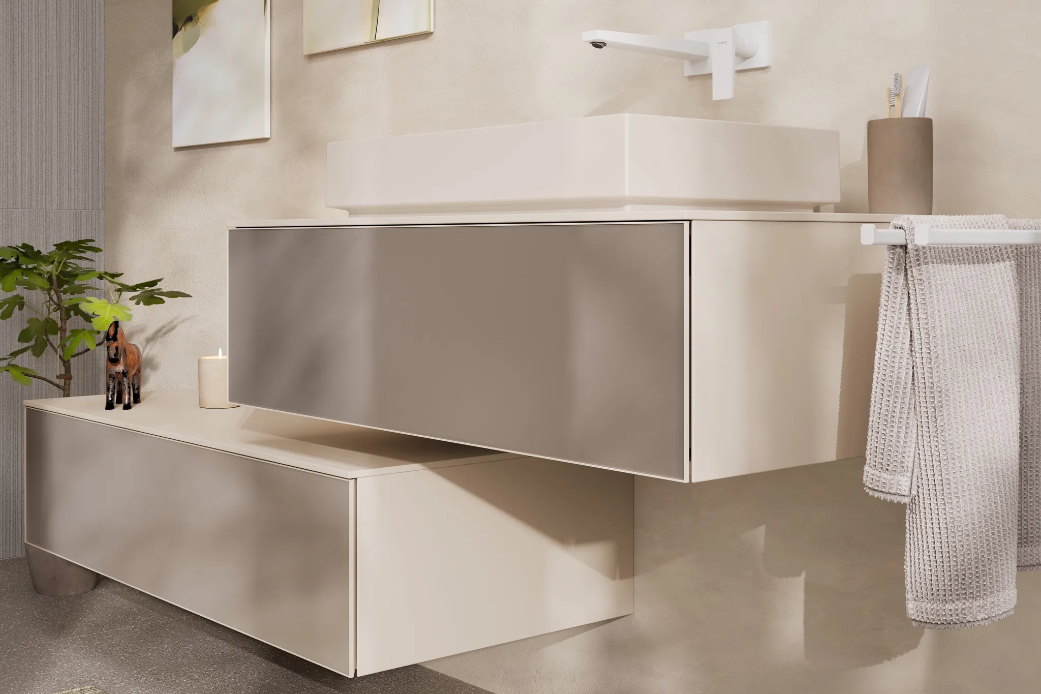 2-Loch Waschtischarmatur Unterputz Metropol F-Set langer Auslauf chrom 2-Loch Waschtischarmatur Unterputz Metropol F-Set langer Auslauf chrom