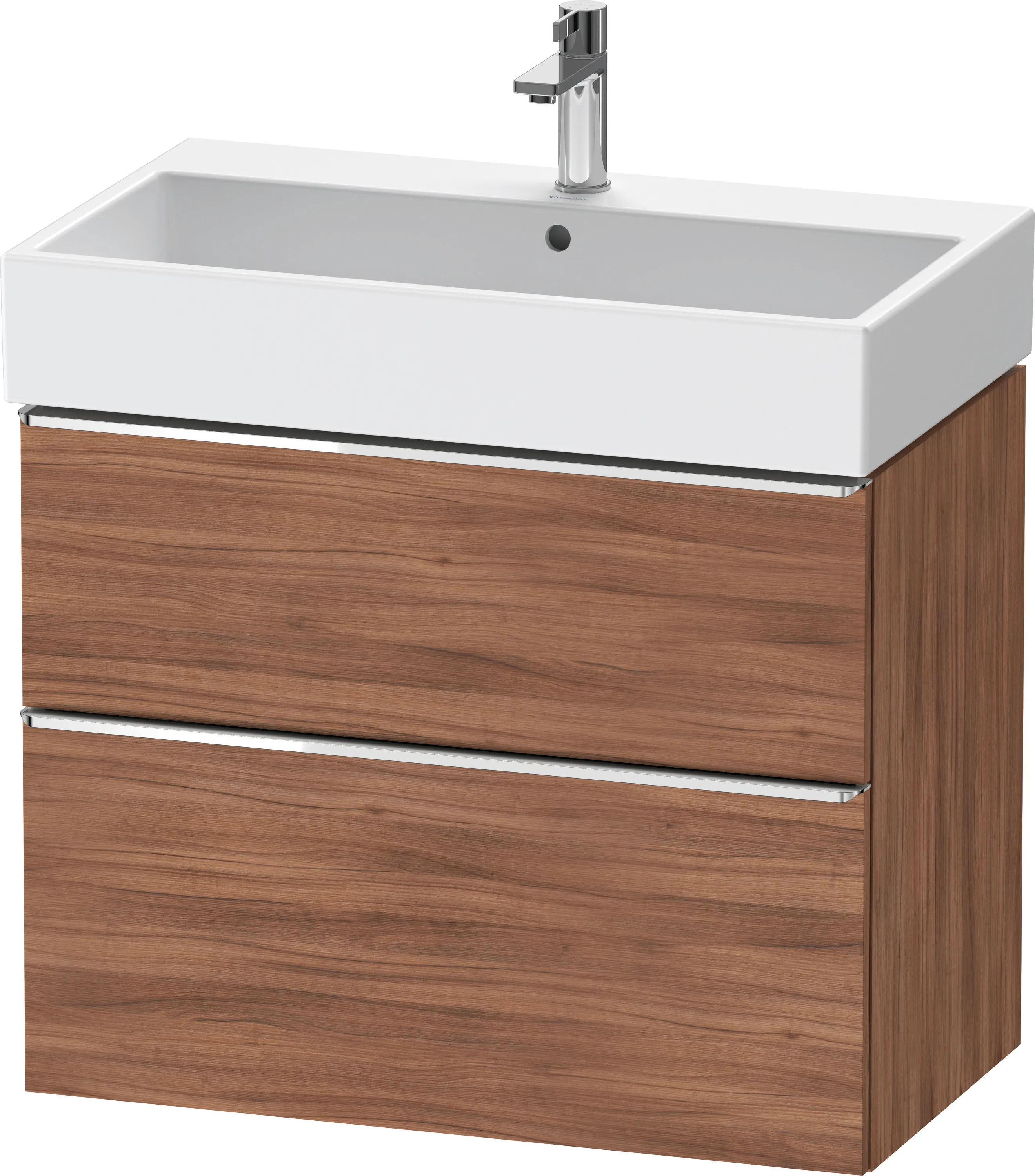 Duravit Waschtischunterschrank wandhängend „D-Neo“ 78,4 × 62,5 × 44,2 cm Nussbaum Natur