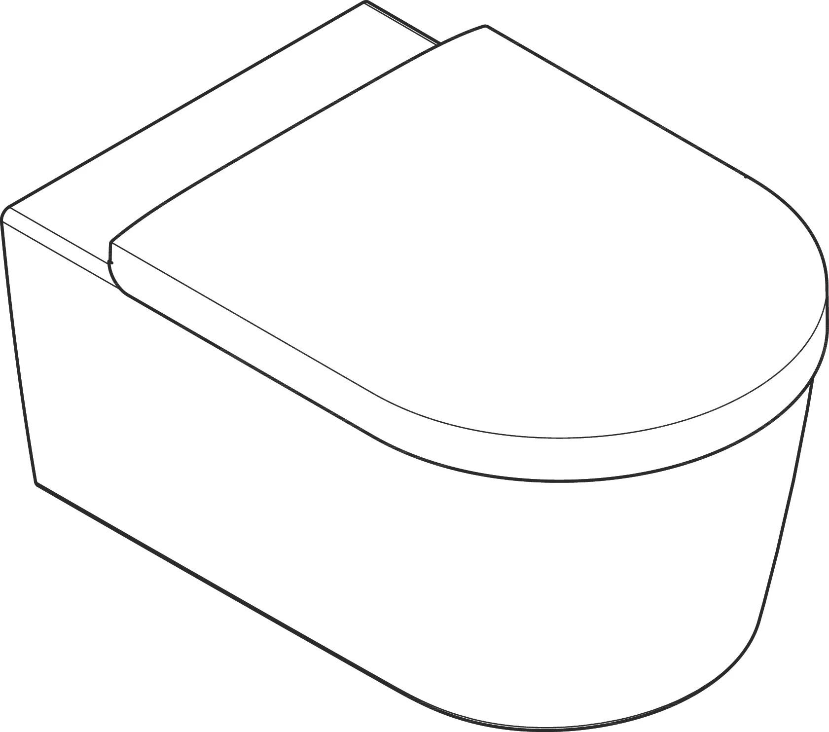 Hansgrohe EluPura S Wand-WC-Set, weiß, 540x360 mm, AquaFall Flush, HygieneEffect, SoftClose, QuickRelease