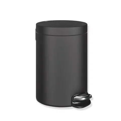 HEWI Abfallbehälter PG87, Edelstahl, matt schwarz beschichtet, 5 l