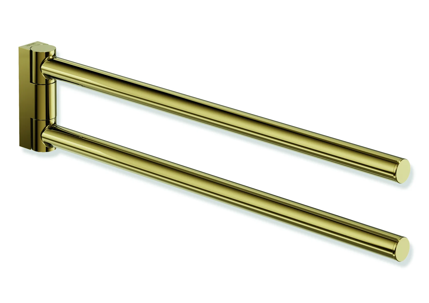 HEWI Handtuchhalter System 162, Edelstahl PVD, gold glänzend, Länge 331 mm, zweiarmig schwenkbar HEWI Handtuchhalter System 162, Edelstahl PVD, gold glänzend, Länge 331 mm, zweiarmig schwenkbar