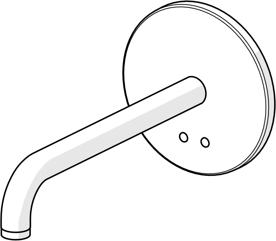 HansaELECTRA Waschtischarmatur Hansaelectra Fertigset für Waschtisch-Batterie 8180 Rosette rund 3 V, Bluetooth Ausladung 310 mm Chrom