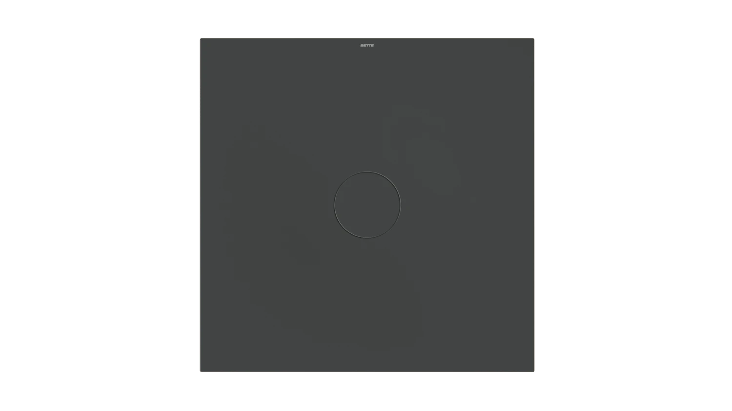 Bette quadrat Duschwanne „BetteAir“ 1000 × 1000 mm ohne Oberflächenbeschichtung, mit BetteGlasur Plus, mit Minimum-Wannenträger, in Ebony