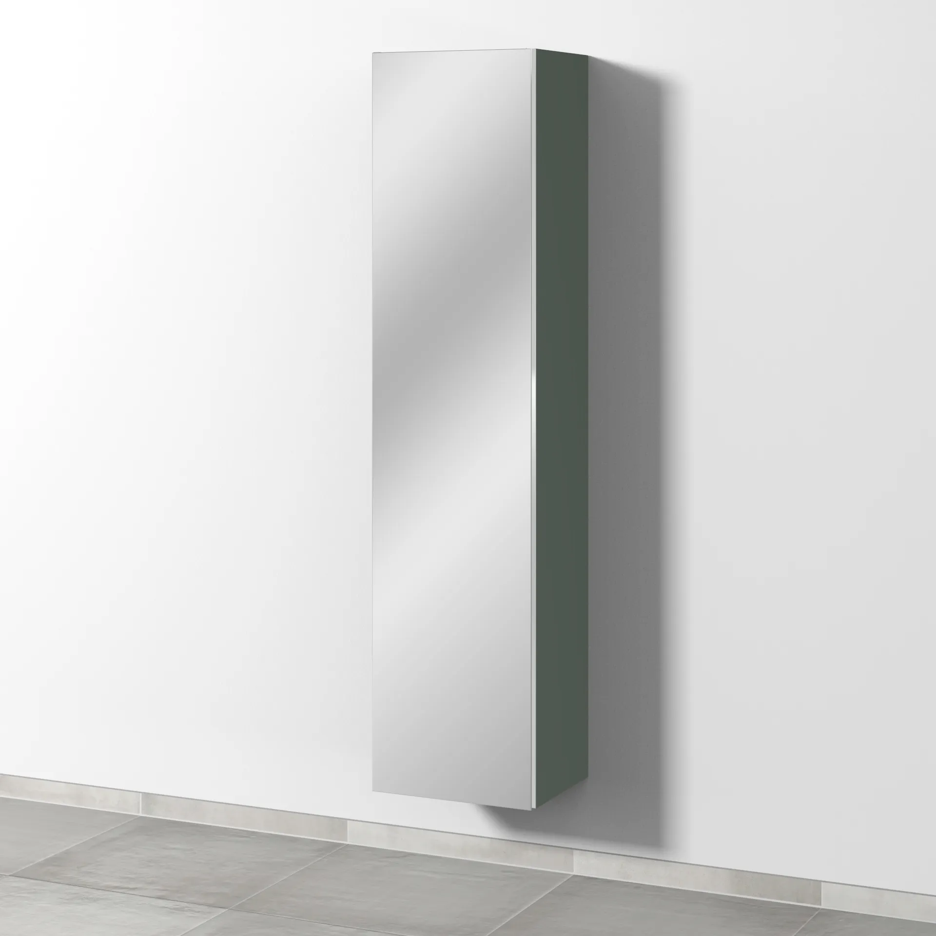 Hochschrank Spiegeltür links 3way (BP152) 1700x400x334 Graphit-Matt