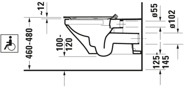 Wand-Tiefspül-WC „DuraStyle“ 37 × 36 × 70 cm in Weiß Hochglanz, Befestigung verdeckt, ohne Spülrand Wand-Tiefspül-WC „DuraStyle“ 37 × 36 × 70 cm in Weiß Hochglanz, Befestigung verdeckt, ohne Spülrand