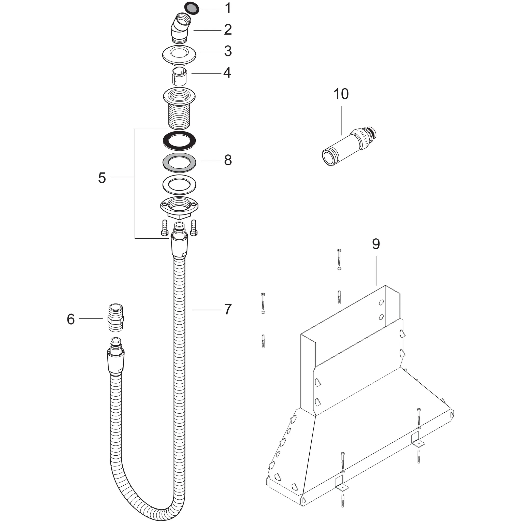 Hansgrohe Ansch/Halt ohne Porter/Halter, Brausehalter für Wannenrandmontage, Chrom Hansgrohe Ansch/Halt ohne Porter/Halter, Brausehalter für Wannenrandmontage, Chrom