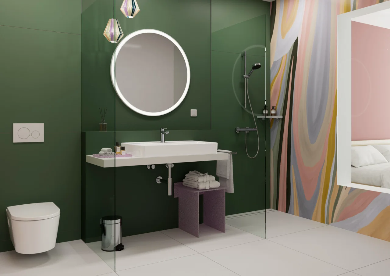 Hansgrohe Ecostat Element Brausethermostat Aufputz Chrom, DN15, Temperatur- und Volumensteuerung, EcoStop+ Taste begrenzt Wasserverbrauch auf 6 l/min, maximale Durchflussmenge bei 3 bar: 17 l/min, min. Betriebsdruck: 1 bar, max. Betriebsdruck: 10 bar, Si