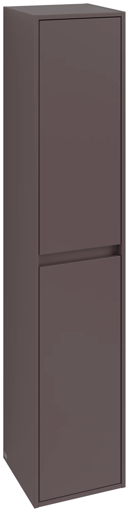 Villeroy & Boch Hochschrank Skyla, Eckig Dark Berry, 350x1700x349 mm, 2 Türen, SoftClosing, Wandmontage