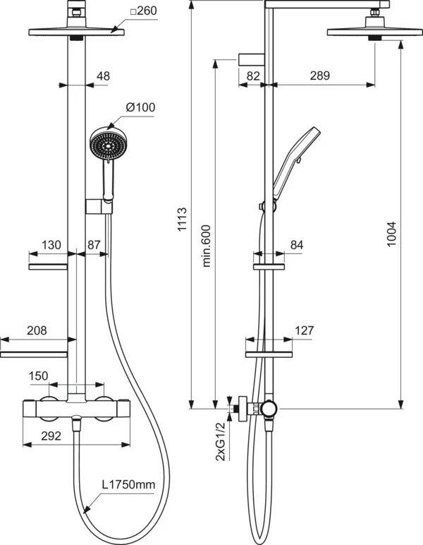 Ideal Standard Duschsystem „Ceratherm Alu“