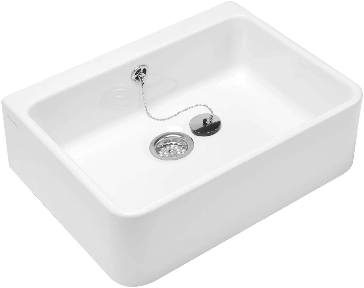 Villeroy & Boch O.novo Spülbecken 495x400mm Rechteck mit Überlauf Weiß Alpin CeramicPlus