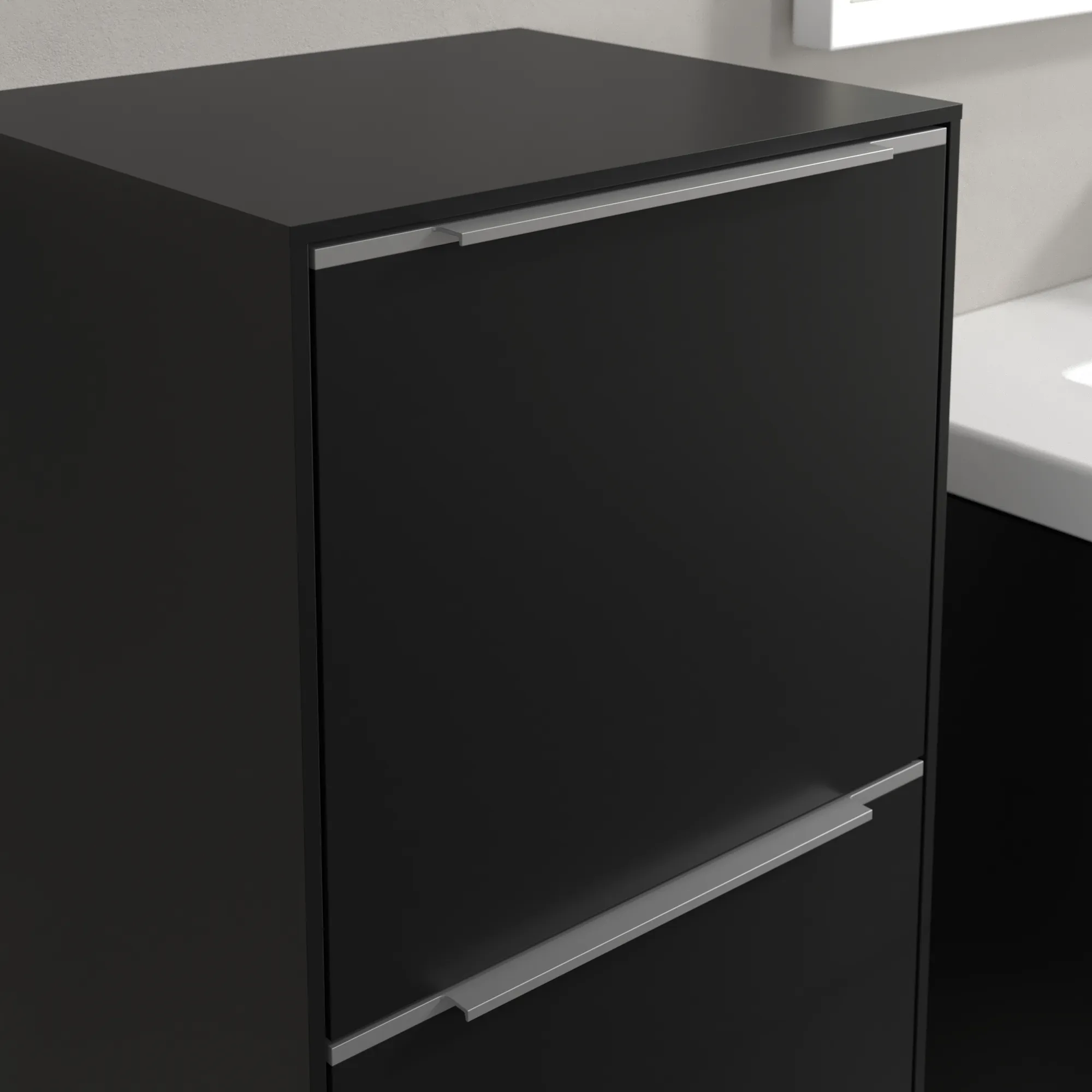 Villeroy & Boch Seitenschrank „Subway 3.0“ 40 × 86 × 36,2 × 36,2 cm 1 Auszug, 1 Tür, Anschlag (Scharnier) links, 1 Tür, Anschlag links