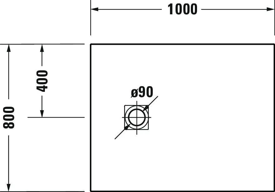 Duravit rechteck Duschwanne „Sustano“ 100 × 80 cm in Cream Matt Duravit rechteck Duschwanne „Sustano“ 100 × 80 cm in Cream Matt