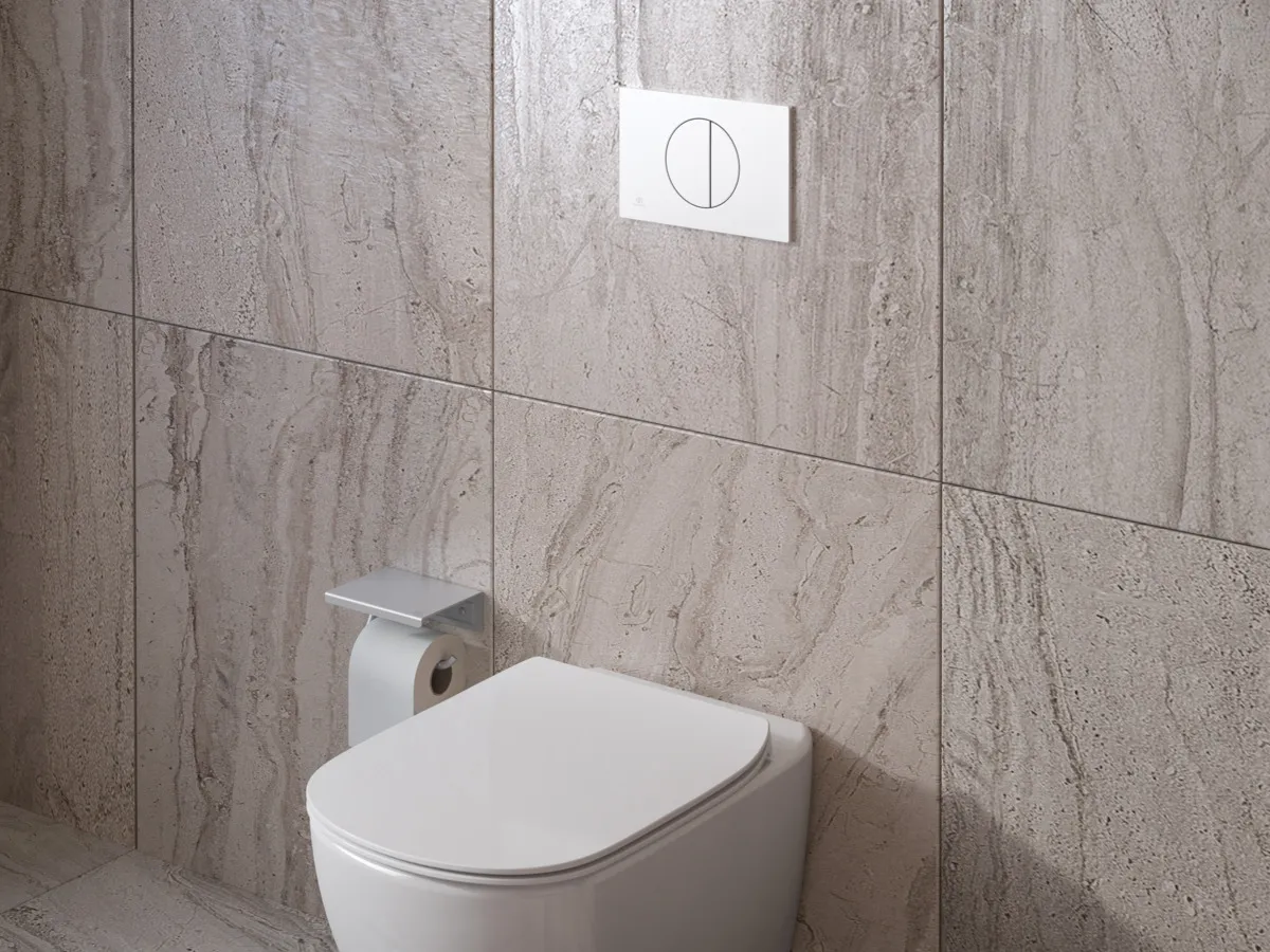 Ideal Standard Toilettenpapierhalter „Alu+“ 11,4 × 9,5 cm in Befestigung verdeckt Ideal Standard Toilettenpapierhalter „Alu+“ 11,4 × 9,5 cm in Befestigung verdeckt