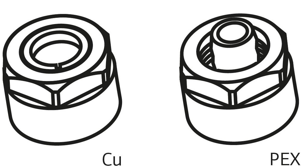 Klemmverschraubung Klemmverschraubung für Kupfer-Rohre (2 S Klemmverschraubung Klemmverschraubung für Kupfer-Rohre (2 S