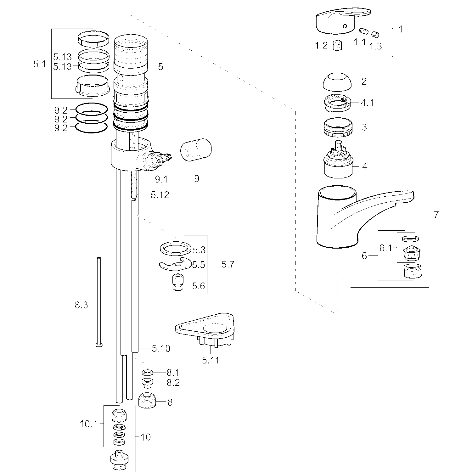 Hansa Einhand-Küchenarmatur „Mix“ Ausladung 203 mm in chrom Hansa Einhand-Küchenarmatur „Mix“ Ausladung 203 mm in chrom
