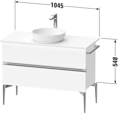 Duravit Waschtischunterschrank „Sivida“ 104,5 × 54,8 × 47,5 cm Weiß Matt Duravit Waschtischunterschrank „Sivida“ 104,5 × 54,8 × 47,5 cm Weiß Matt