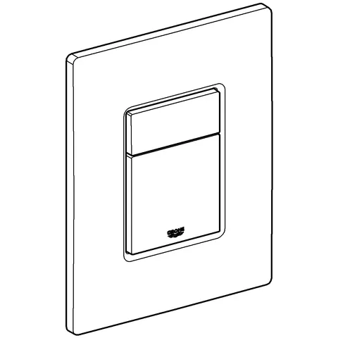 WC-Betätigung Skate Cosmopolitan 38845, 2-Mengen- und Start & Stopp-Betätigung, 156 x 197 mm, mit Glasoberfläche, senkrechte und waagerechte Montage, velvet black WC-Betätigung Skate Cosmopolitan 38845, 2-Mengen- und Start & Stopp-Betätigung, 156 x 197 mm, mit Glasoberfläche, senkrechte und waagerechte Montage, velvet black