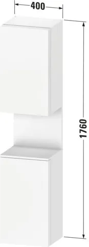 Duravit Hochschrank „Qatego“ 40 × 176 × 36 cm in, mit Beleuchtung