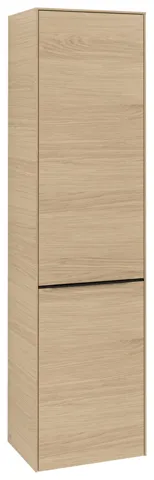 Villeroy & Boch Hochschrank mit Wäschekorb-Klappe „Subway 3.0“ 45 × 171 × 36,2 × 36,2 cm 1 Tür, 1 Wäscheklappe, 1 × fixer Fachboden, Anschlag: links, 2 × Glasfachboden, 1 Tür, Anschlag links