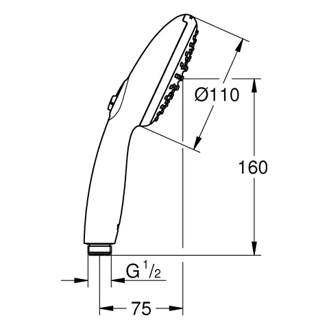 Grohe Tempesta 110 Handbrause 2 Strahlarten chrom Grohe Tempesta 110 Handbrause 2 Strahlarten chrom