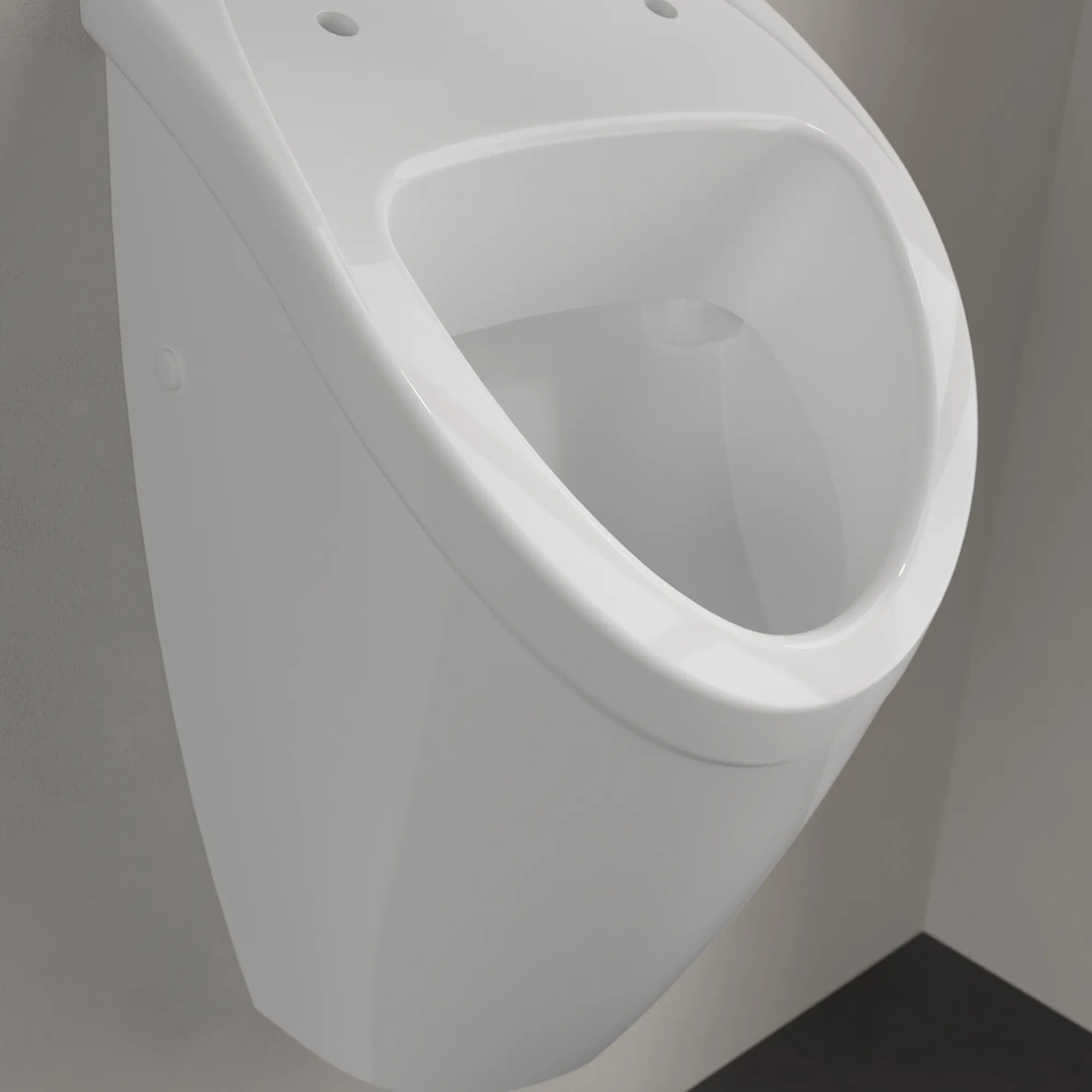 Urinal „O.novo“ Compact, mit Zielobjekt, Zulauf verdeckt 29 × 49,5 × 24,5 cm in Weiß Alpin Urinal „O.novo“ Compact, mit Zielobjekt, Zulauf verdeckt 29 × 49,5 × 24,5 cm in Weiß Alpin