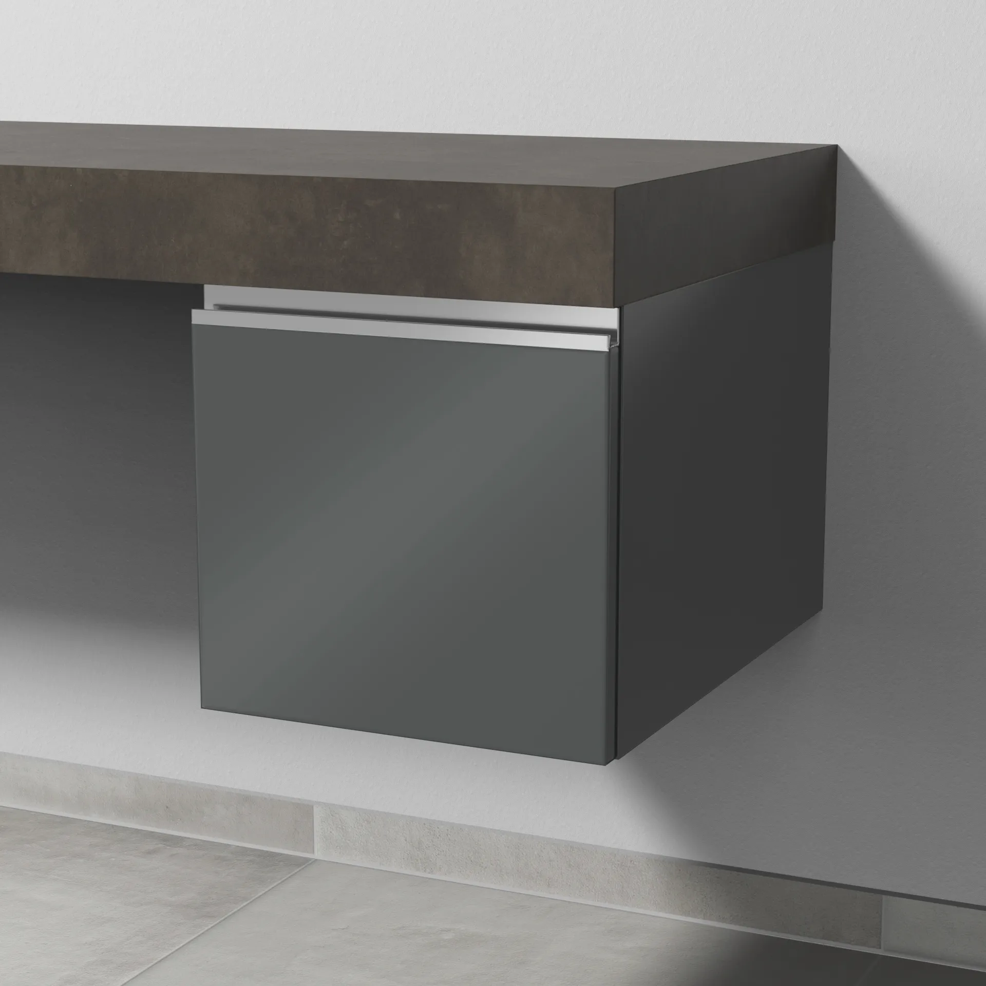 Sanipa Anbauschrank „2morrow“ 350 × 340 × 520 mm in Anthrazit (glanz)