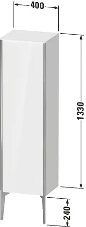 Duravit Halbhochschrank „XViu“ 40 × 133 × 36 cm in Nussbaum gebürstet