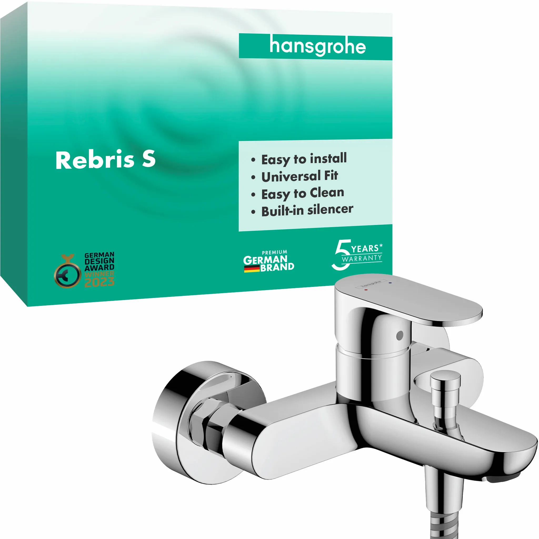 Hansgrohe Rebris S Einhebel-Wannenmischer Aufputz, Chrom Hansgrohe Rebris S Einhebel-Wannenmischer Aufputz, Chrom