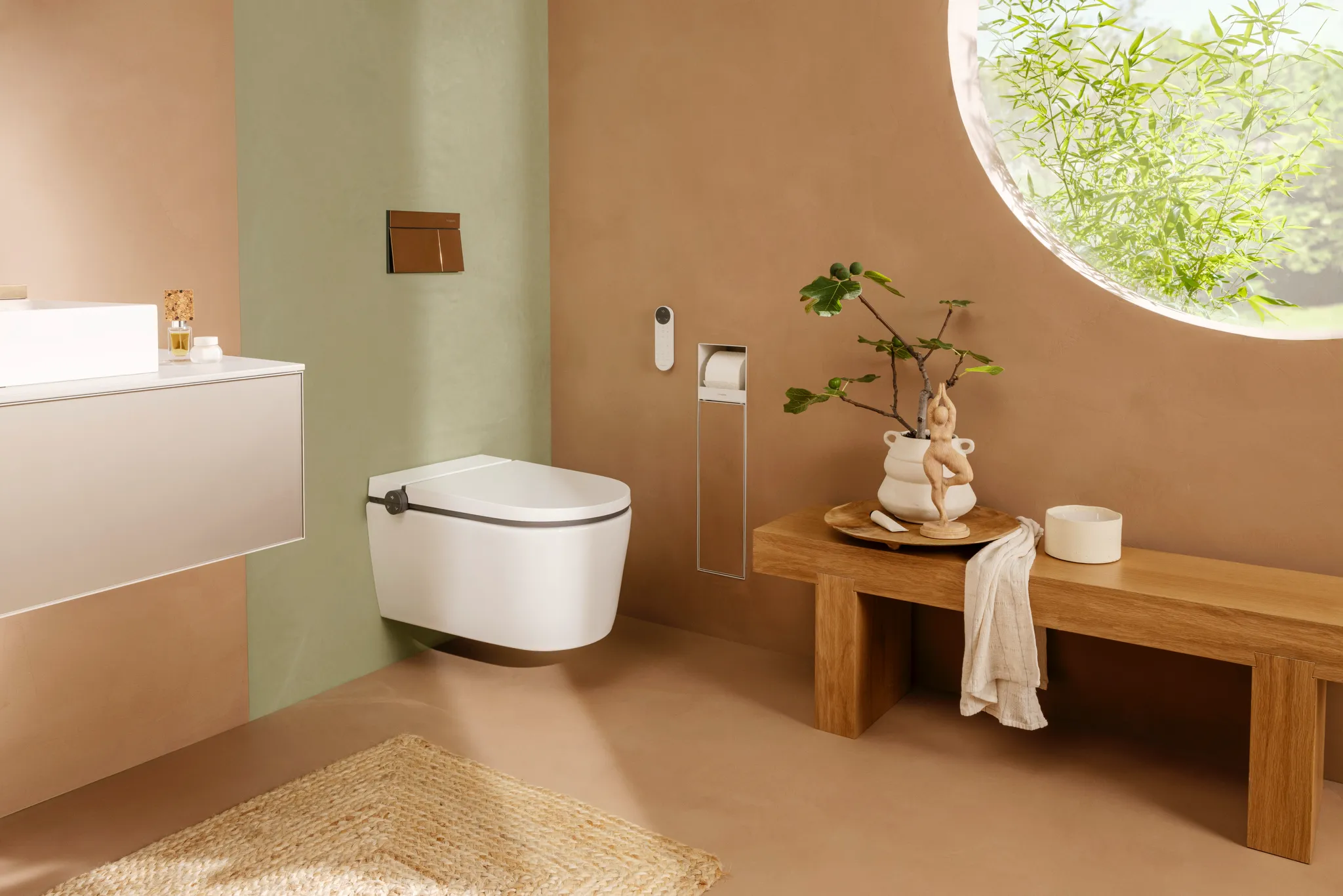 LavaPura Element S Wand-Dusch-WC Komplett Set AquaHelix Flush, SmartClean, HygieneEffect, Weiß LavaPura Element S Wand-Dusch-WC Komplett Set AquaHelix Flush, SmartClean, HygieneEffect, Weiß