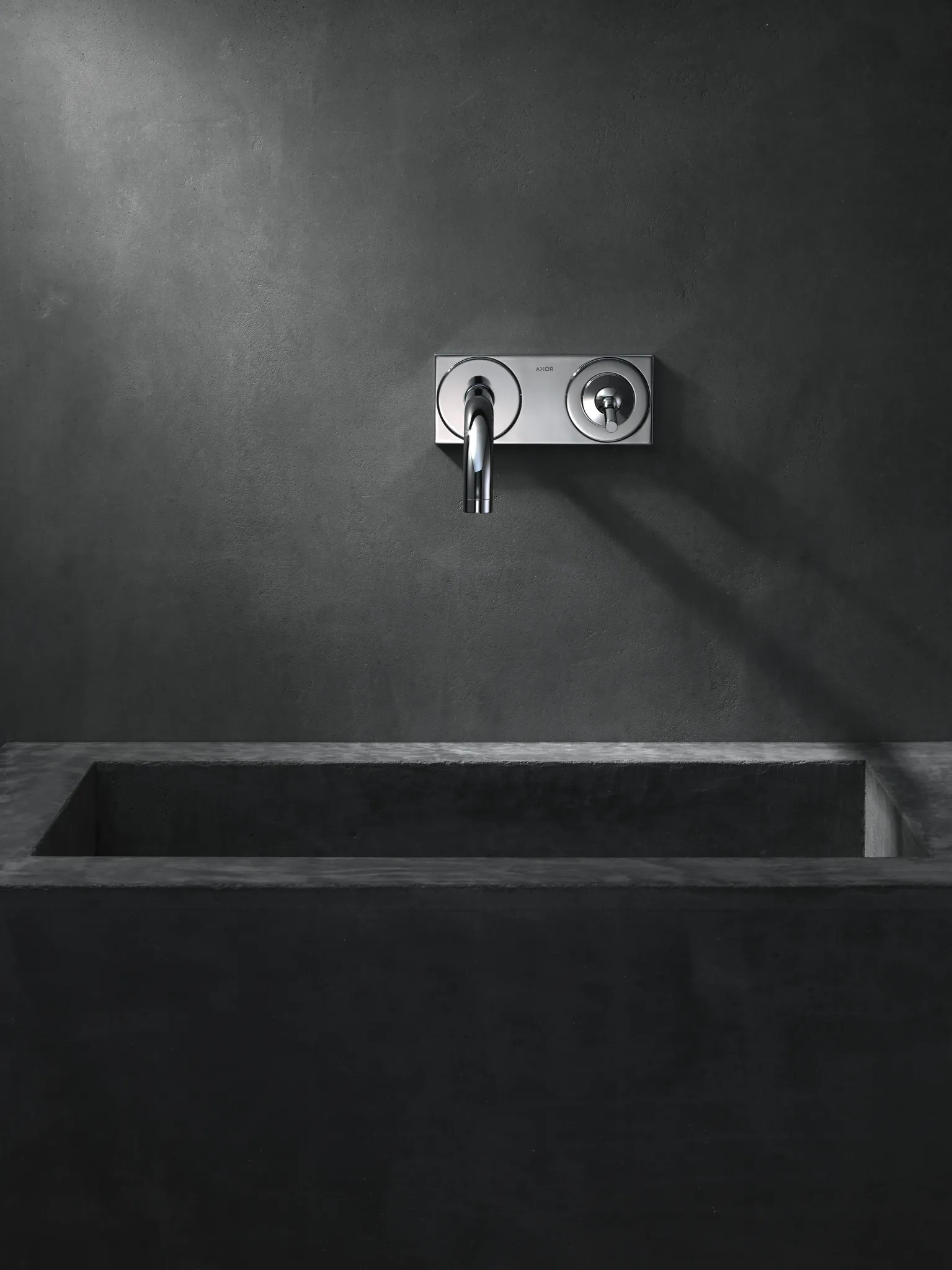 Waschtischmischer UP Axor Uno chrom mit Auslauf 220mm und Platte Waschtischmischer UP Axor Uno chrom mit Auslauf 220mm und Platte