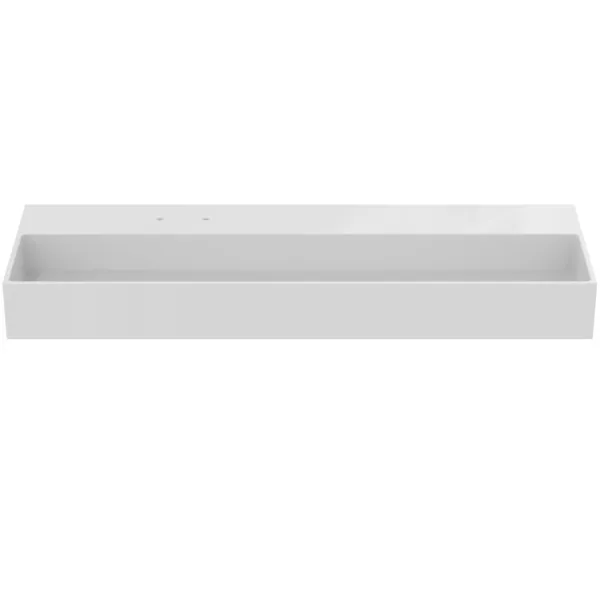 Waschbecken „Solos“ 121,5 × 51,5 × 12,5 cm, Hahnlochposition links in Weiß Waschbecken „Solos“ 121,5 × 51,5 × 12,5 cm, Hahnlochposition links in Weiß