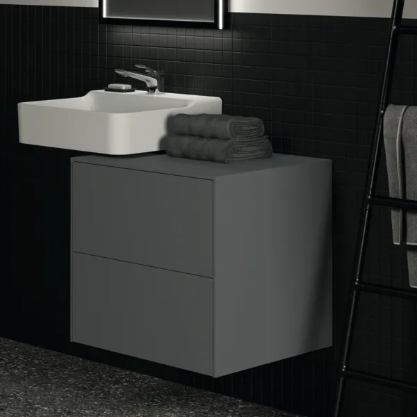 Ideal Standard Waschtischunterschrank Conca, 2 Auszüge, anthrazit Ideal Standard Waschtischunterschrank Conca, 2 Auszüge, anthrazit