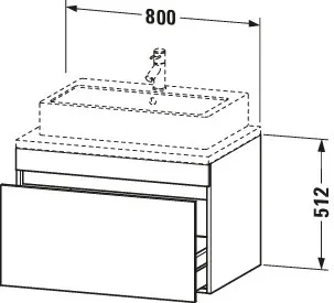 Duravit Waschtischunterschrank wandhängend „DuraStyle“ 80 × 51,2 × 54,8 cm Duravit Waschtischunterschrank wandhängend „DuraStyle“ 80 × 51,2 × 54,8 cm