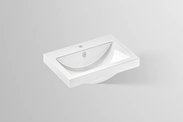 Waschbecken „R-Serie“ 585 × 135 mm, Hahnlochposition mittig mit ProShield Waschbecken „R-Serie“ 585 × 135 mm, Hahnlochposition mittig mit ProShield