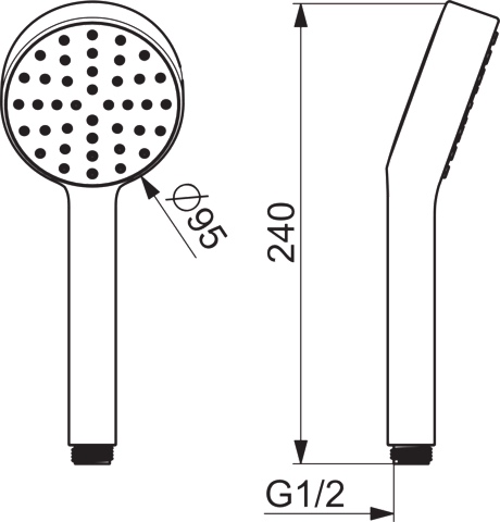 Handbrause MEDIJET 0416 1-strahlig d 95 mm Chrom