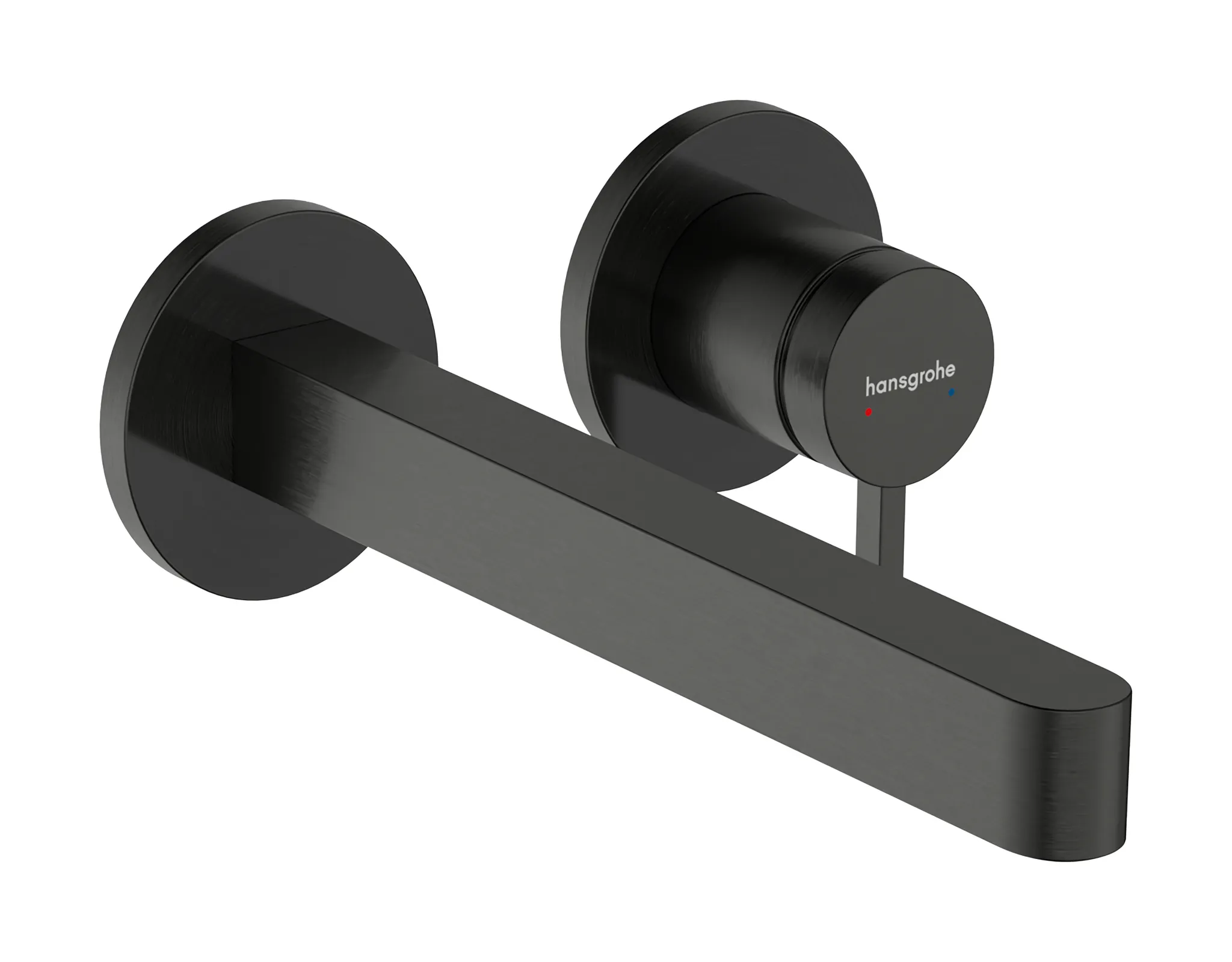 Hansgrohe Finoris Einhebel-Waschtischmischer Unterputz, Brushed Black Chrome, Ausladung 228 mm