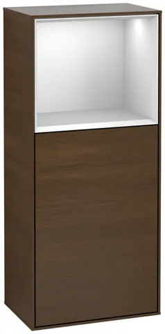Villeroy & Boch Seitenschrank „Finion“ 41,8 × 93,6 cm 1 Tür, Anschlag rechts, mit Wand- und Regalelementbeleuchtung Anschlag rechts